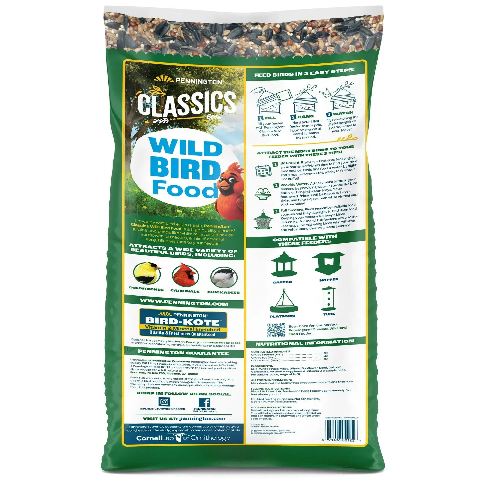 Pennington Classic Dry Wild Bird Feed and Wild Bird Seed, 1 Pack
