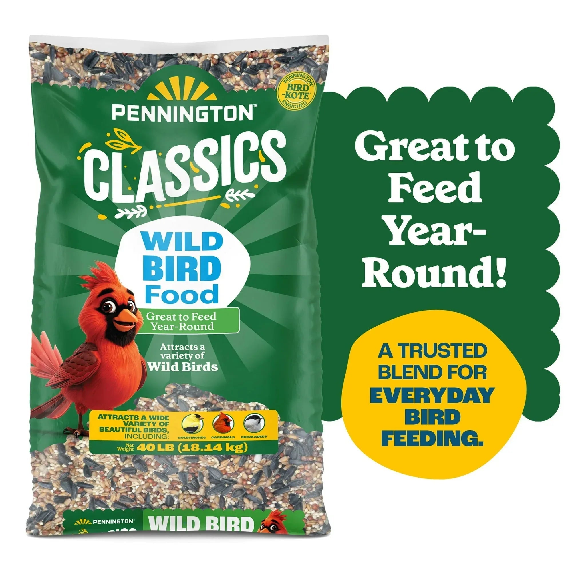 Pennington Classic Dry Wild Bird Feed and Wild Bird Seed, 1 Pack