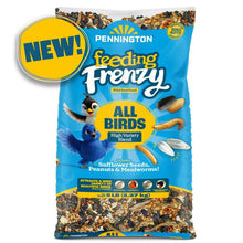 Wild bird seed mix bag, Pennington Feeding Frenzy All Birds, blue front