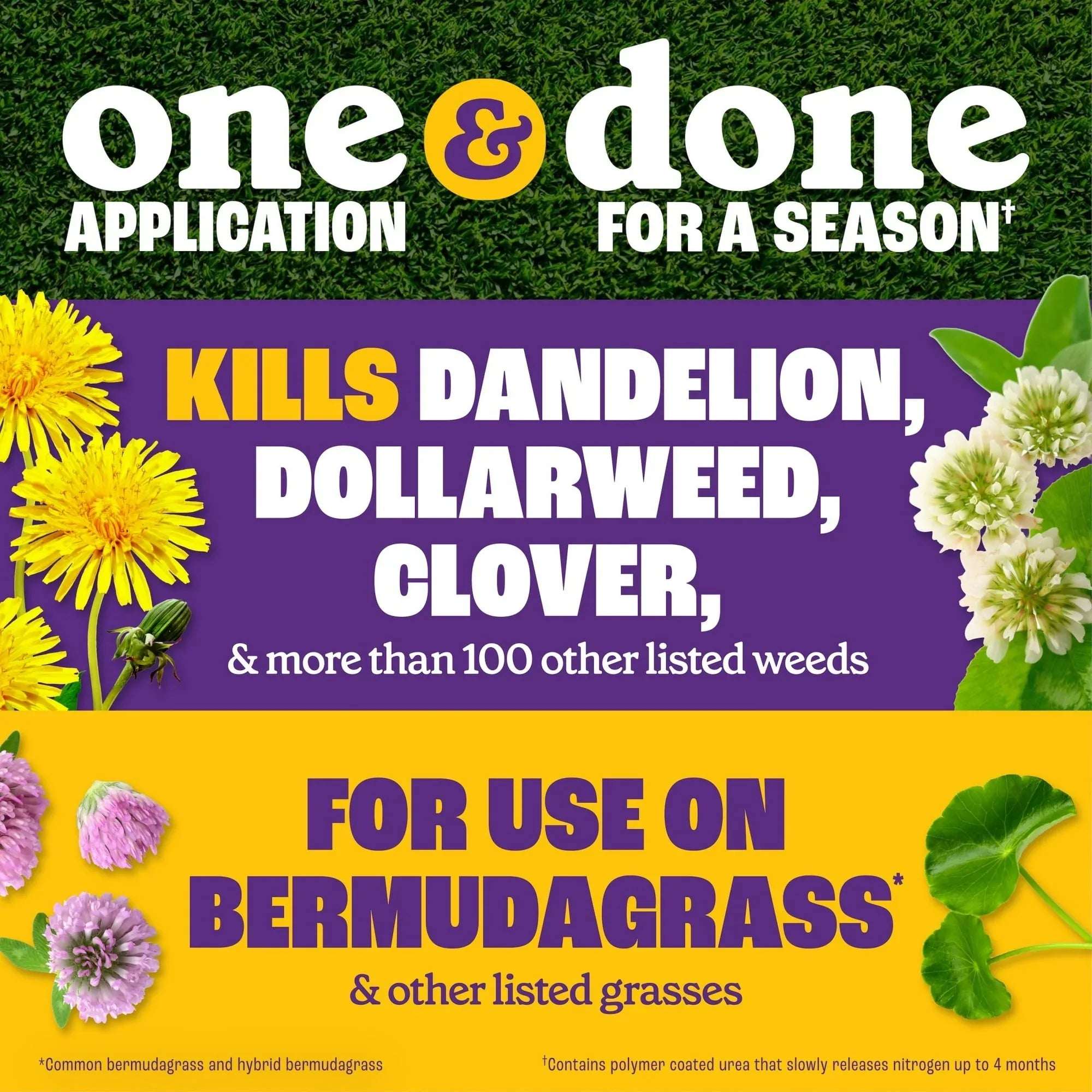 Pennington Full Season Southern Weed and Feed with Crabgrass Control, 25-0-14 Fertilizer, 25.6 lb., 8M Coverage