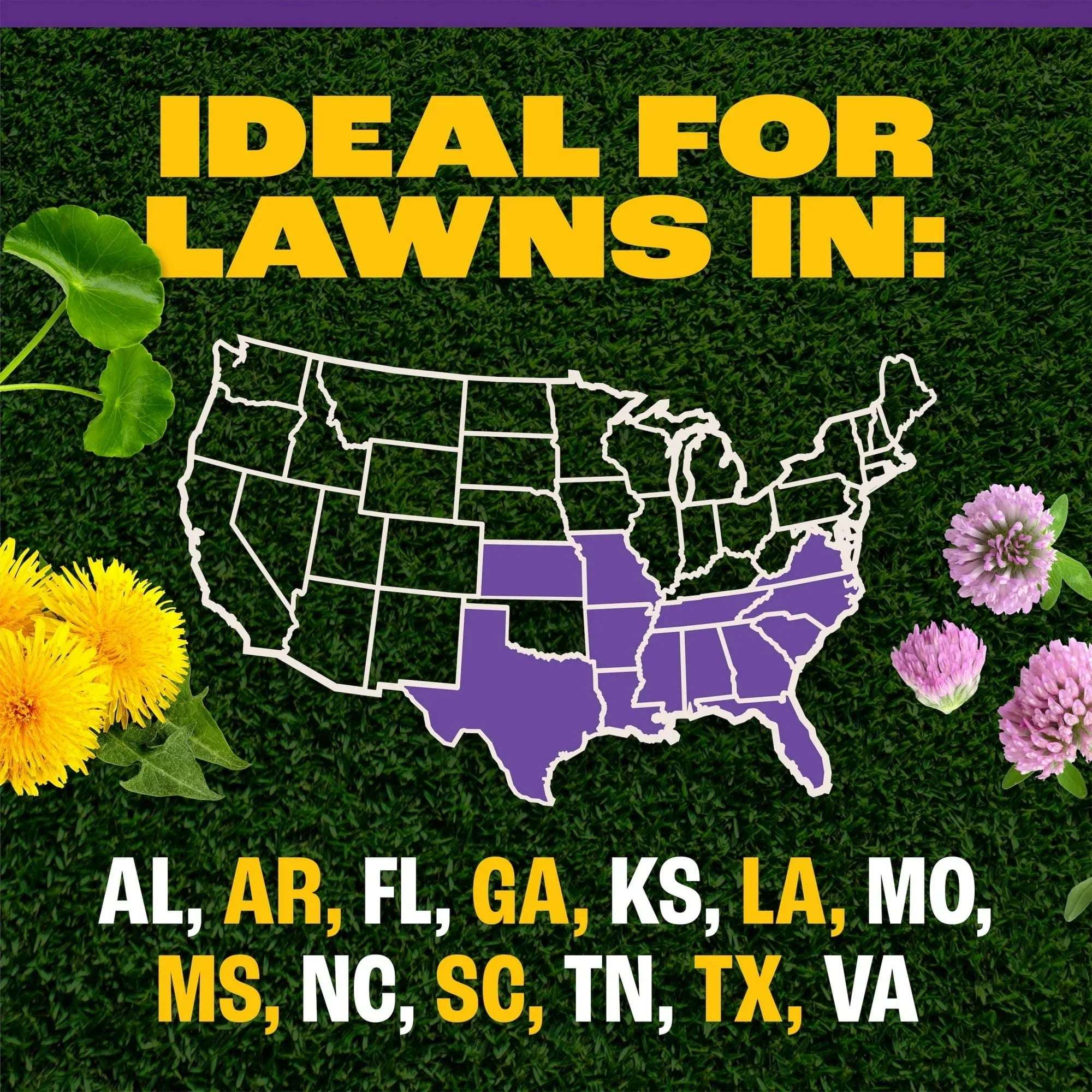 Pennington Full Season Southern Weed and Feed with Crabgrass Control, 25-0-14 Fertilizer, 25.6 lb., 8M Coverage
