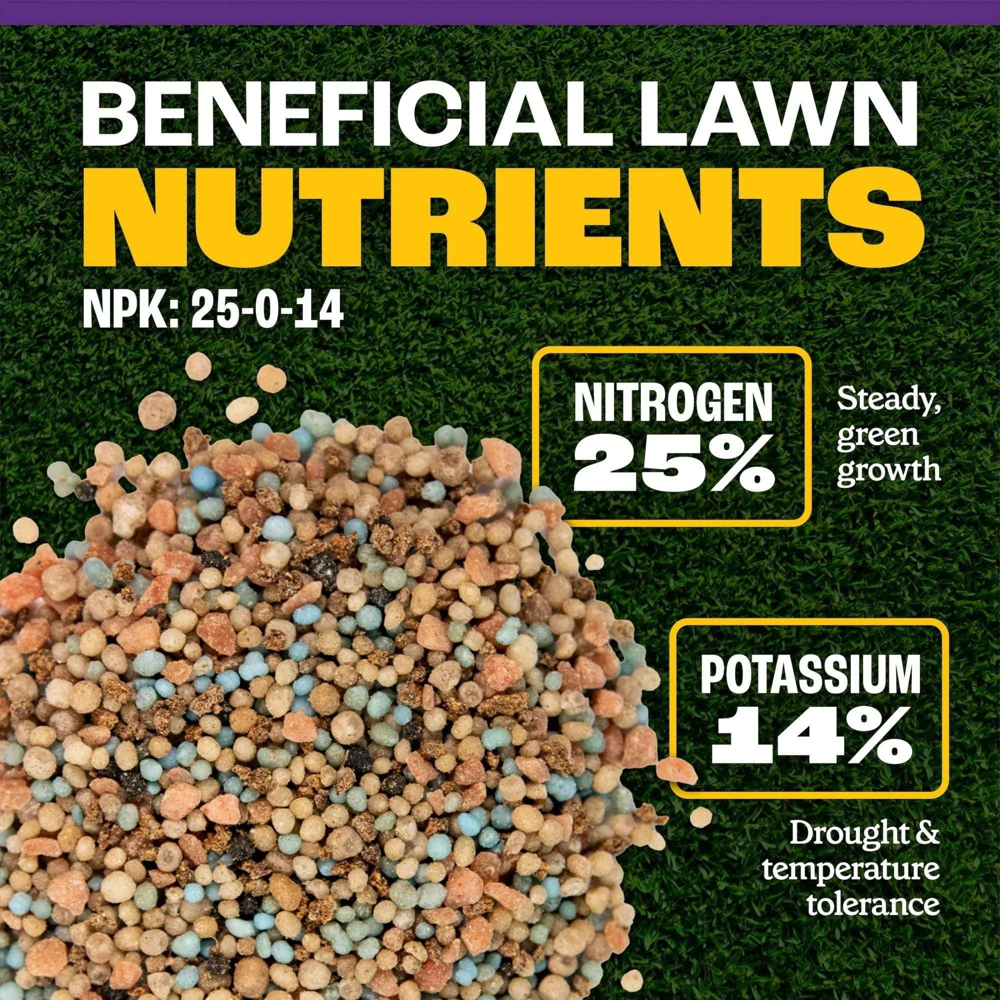 Pennington Full Season Southern Weed and Feed with Crabgrass Control, 25-0-14 Fertilizer, 25.6 lb., 8M Coverage