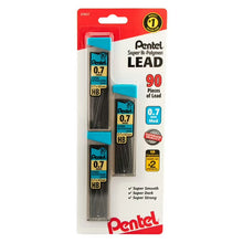 Pentel Super Hi-Polymer lead refills, 0.7mm HB, 30-pack in blister packaging