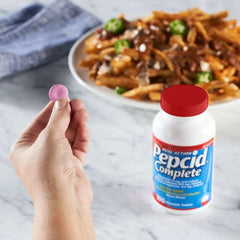Pepcid Complete Acid Reducer + Antacid Chewable Tablets – Berry Flavor – 100 Count