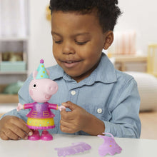 Peppa Pig pig figure in colorful party outfit with spare hat and skirt pieces