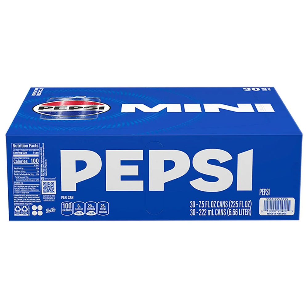 Pepsi Mini, 7.5 fl oz, 30-count - USA MEGA SHOP