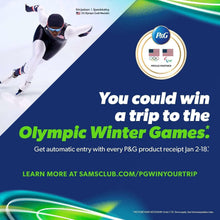 Pepto Bismol Ultra Liquid promotional P&G graphic with winter games trip text
