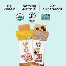 Perfect Bar mini protein bar pouches, peanut butter and dark chocolate chip varieties