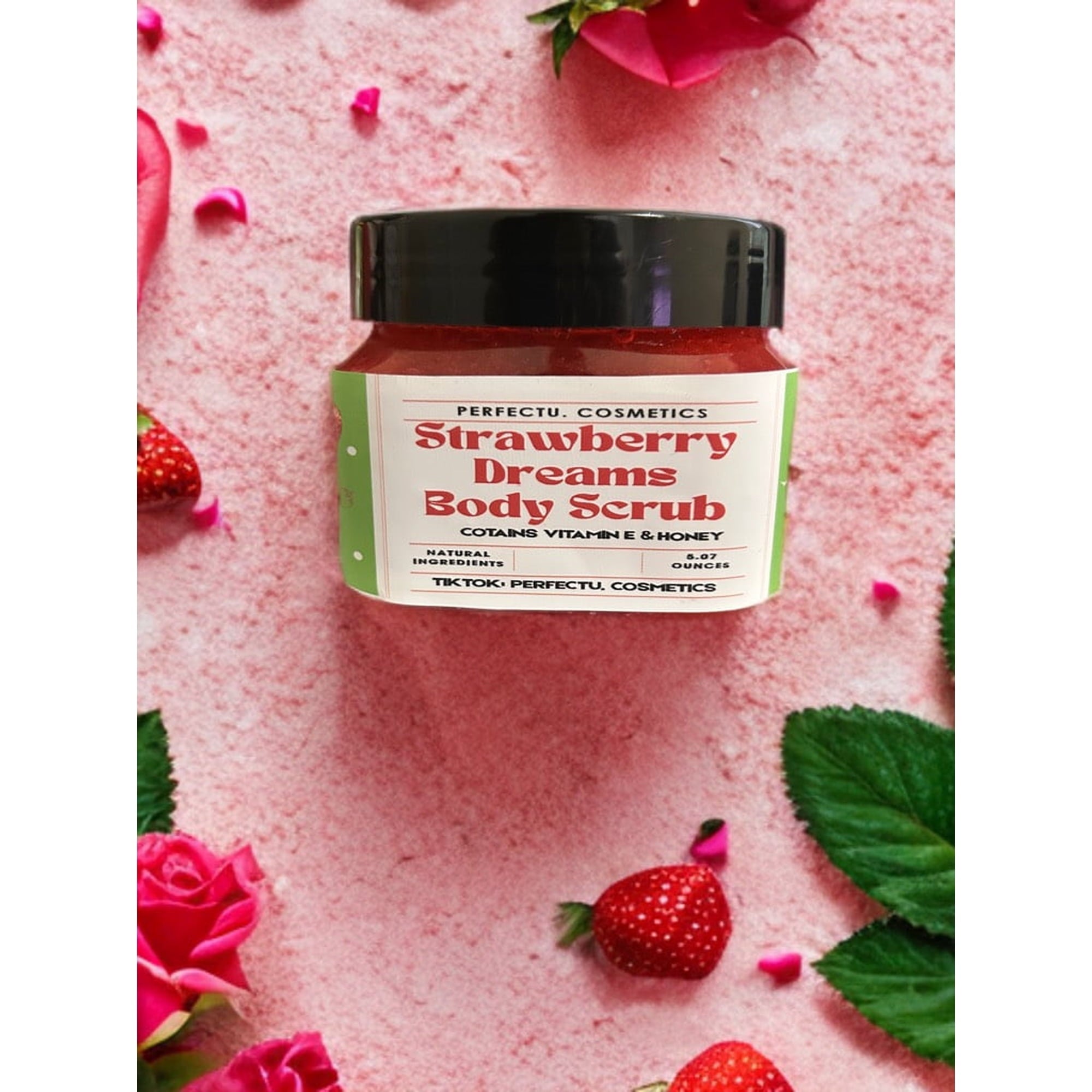 PerfectU. Cosmetics Scented Exfoliating Honey Scrub, Strawberry, 5.07 oz (3 PACK )