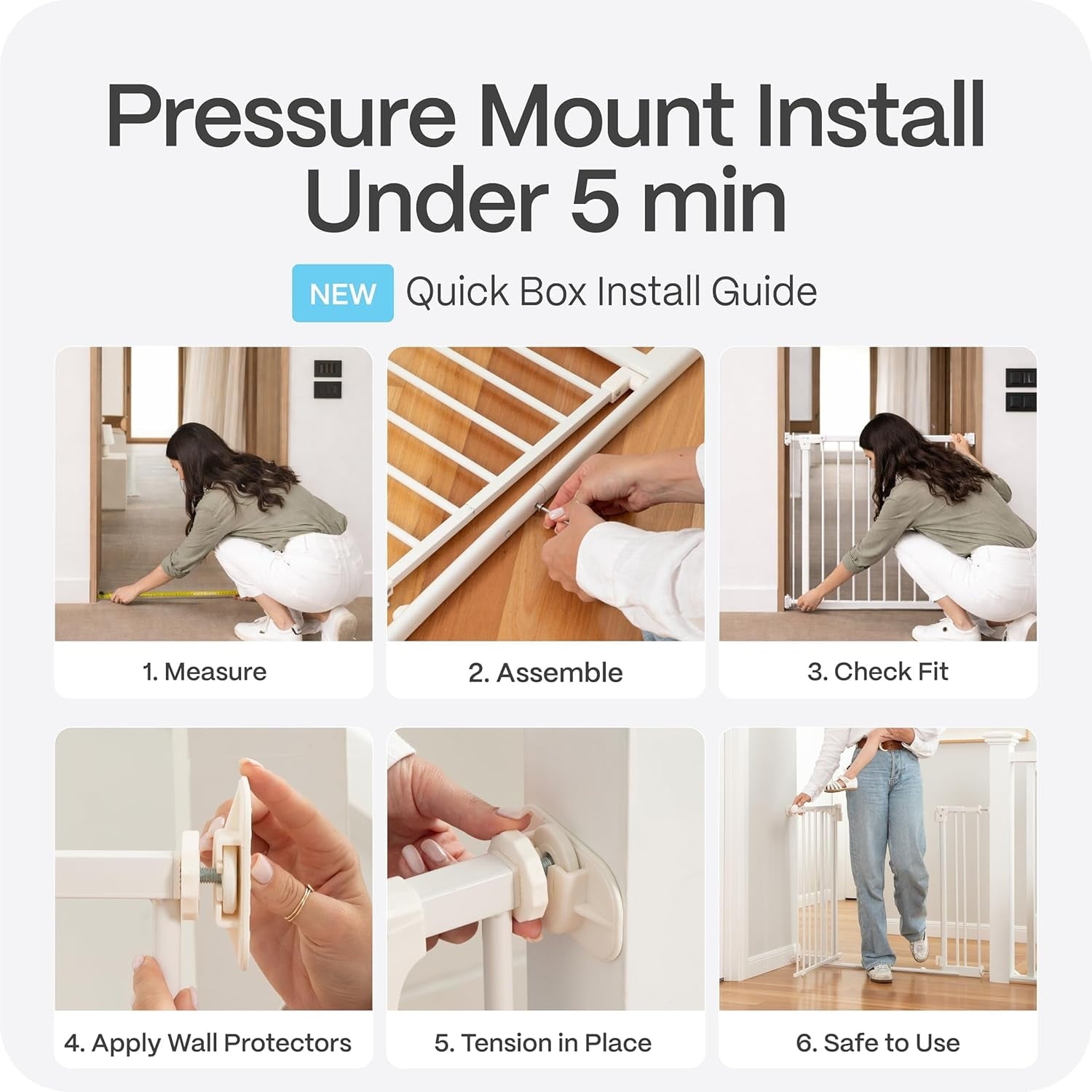 Perma Child Safety  Safe Step Baby Gate with Rental Safe Wall Protectors