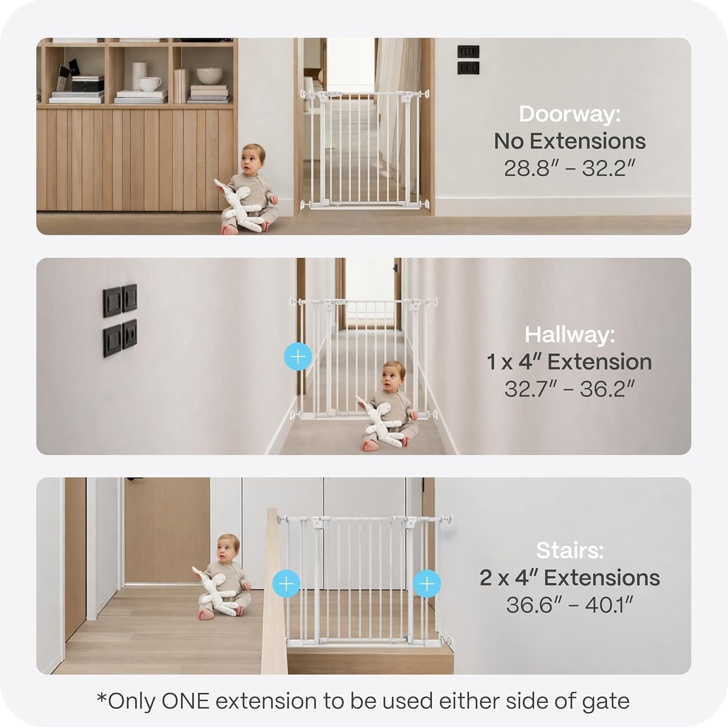 Perma Child Safety  Safe Step Baby Gate with Rental Safe Wall Protectors