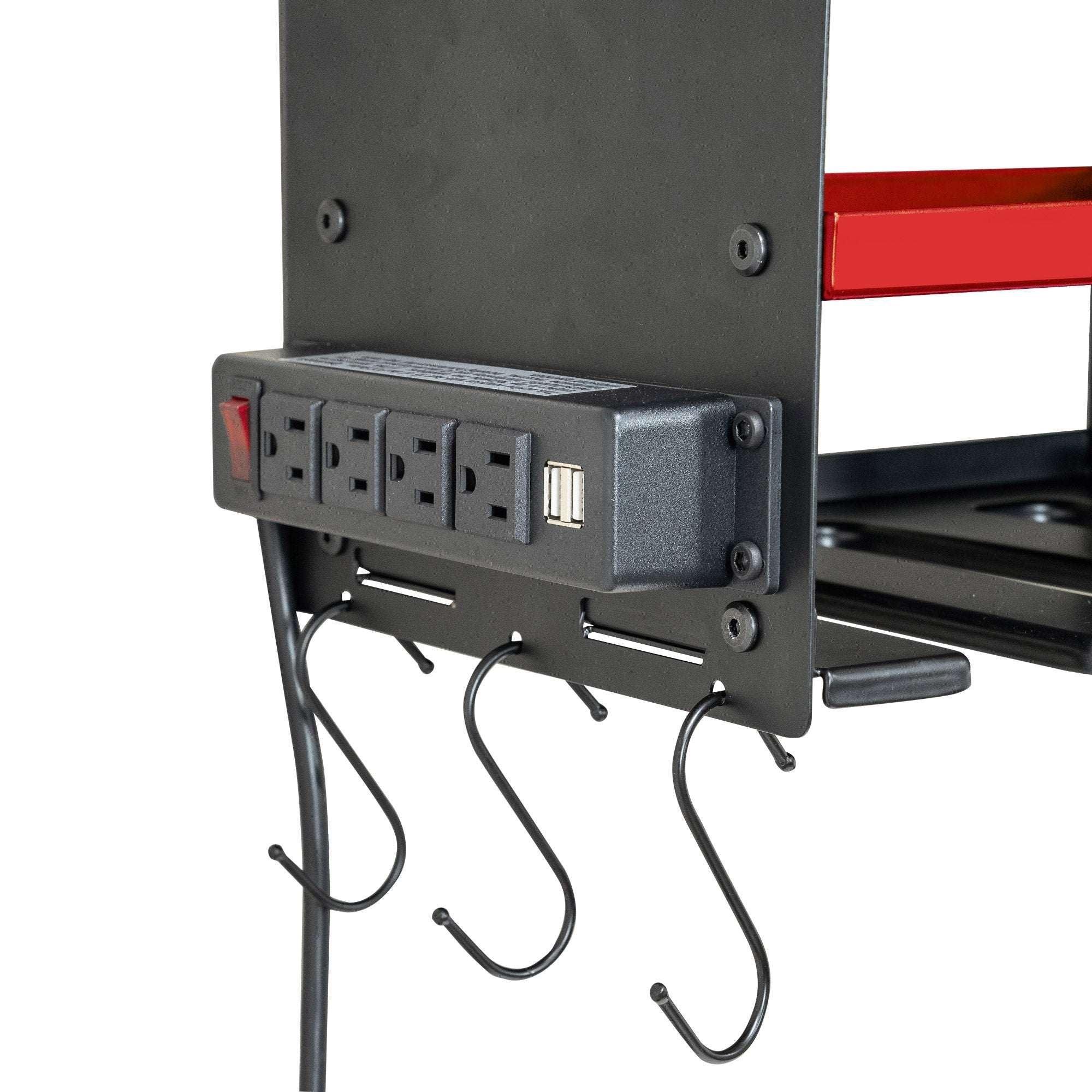 Permasteel 24.6″ 6-Bay Heavy Duty Wall Mounted Power Tool Organizer