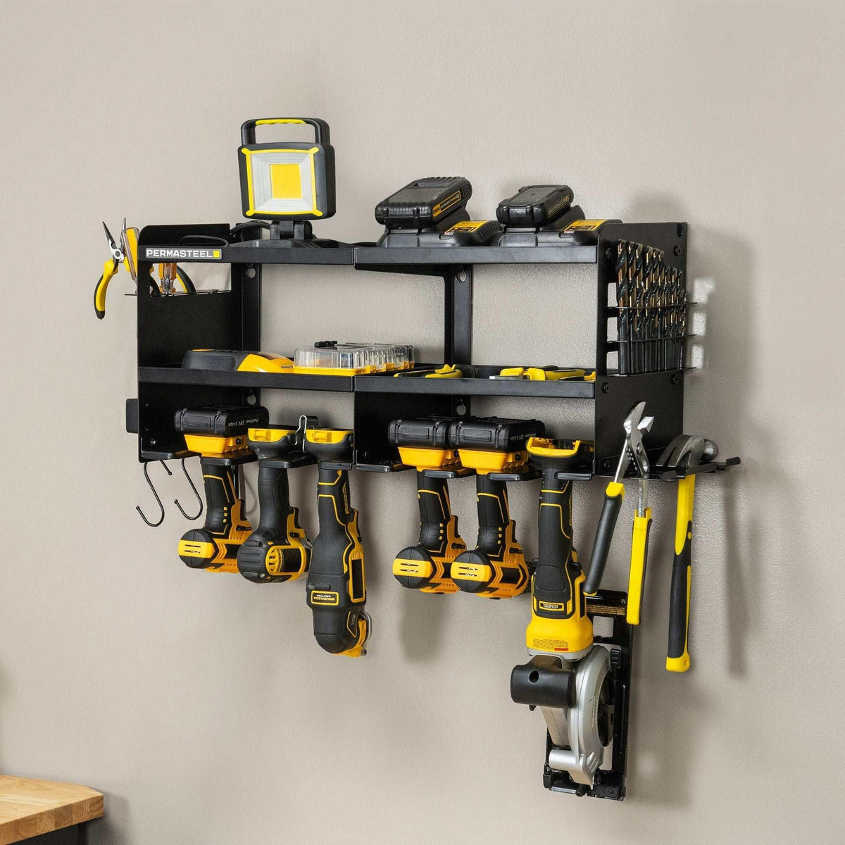 Permasteel24-6-6-BayHeavyDutyWallMountedPowerToolOrganizer-_1 - USA Mega Shop