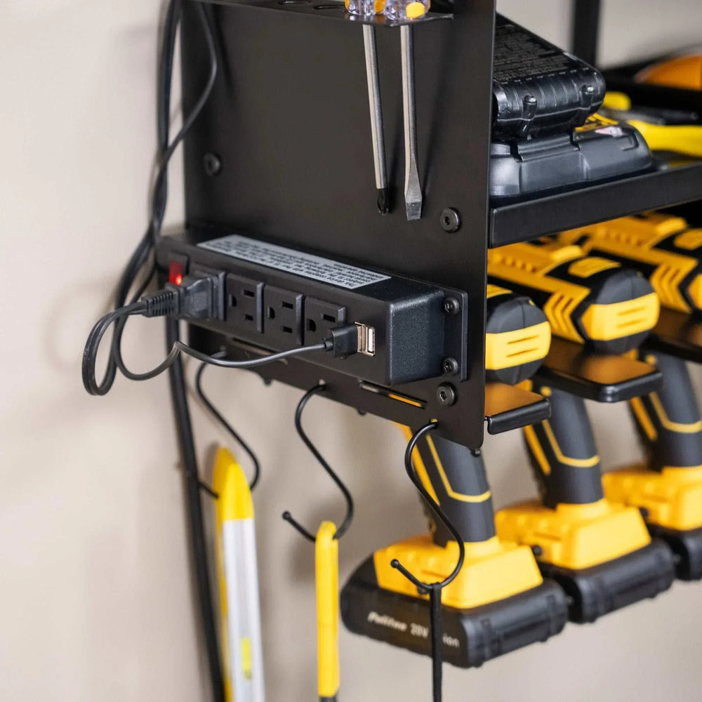 Permasteel24-6-6-BayHeavyDutyWallMountedPowerToolOrganizer1-_2 - USA Mega Shop
