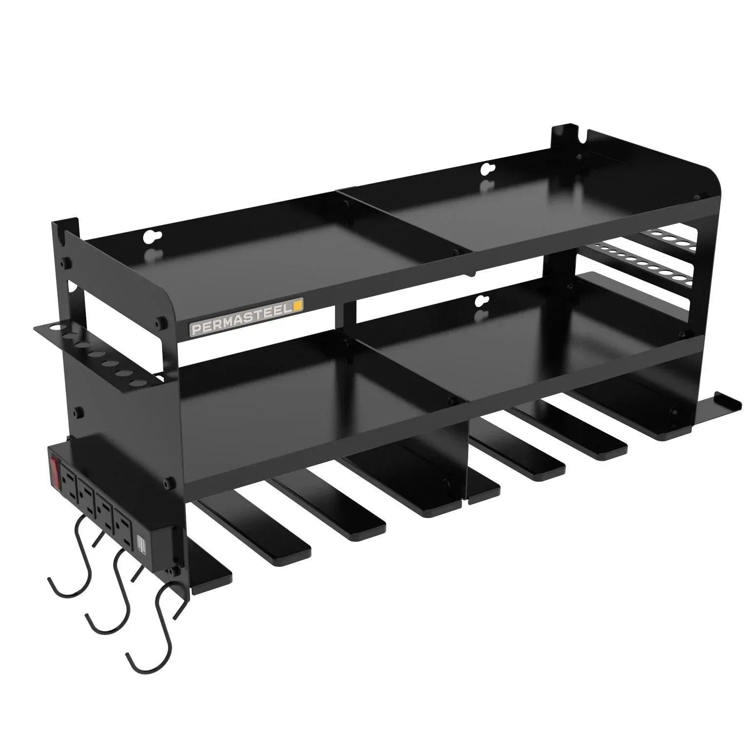 Permasteel24.6_6-BayHeavyDutyWallMountedPowerToolOrganizer3 - USA Mega Shop