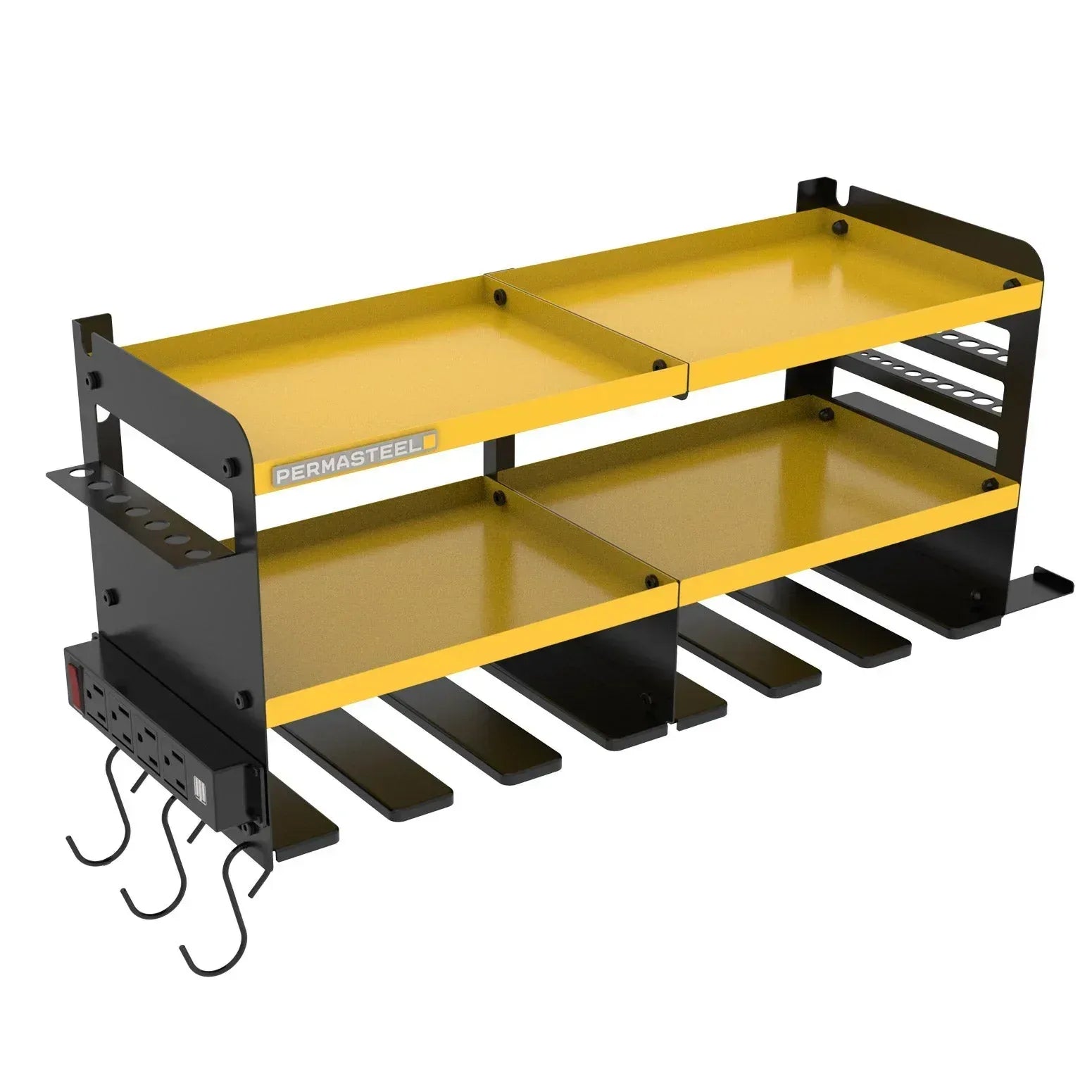 Permasteel 24.6″ 6-Bay Heavy Duty Wall Mounted Power Tool Organizer
