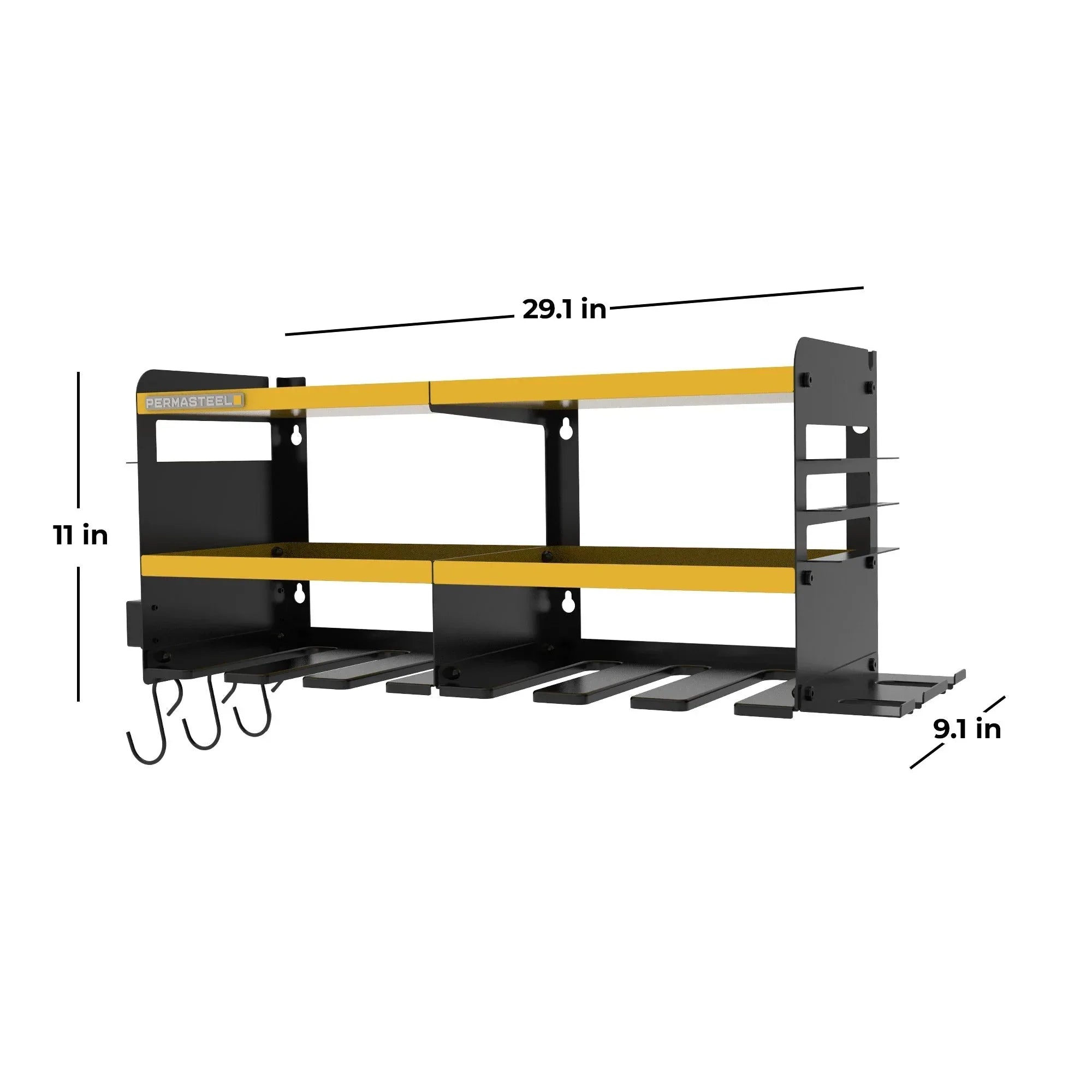 Permasteel_24.6_6-Bay_Heavy_Duty_Wall_Mounted_Power_Tool_Organizer12 - USA Mega Shop