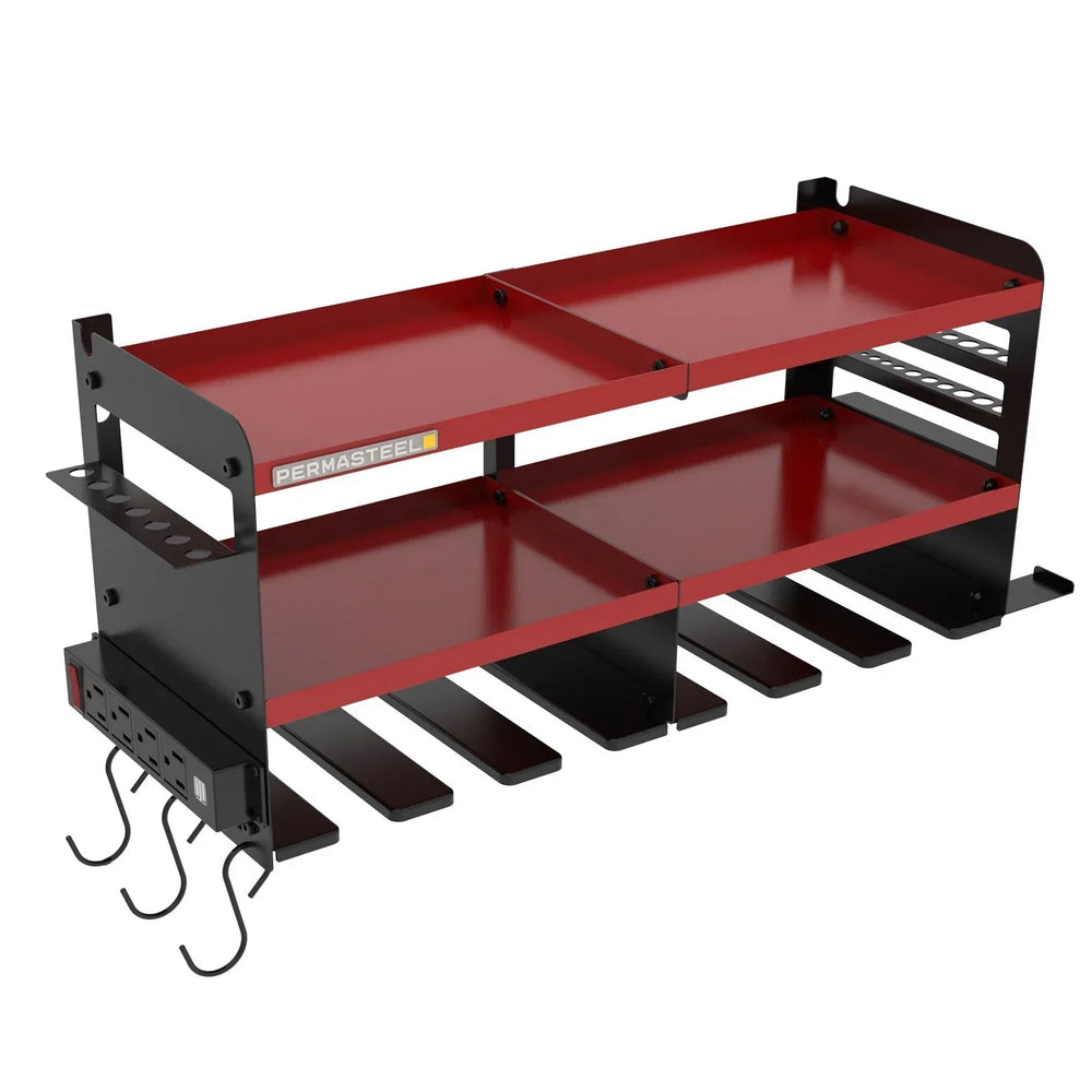 Permasteel_24.6_6-Bay_Heavy_Duty_Wall_Mounted_Power_Tool_Organizer18 - USA Mega Shop
