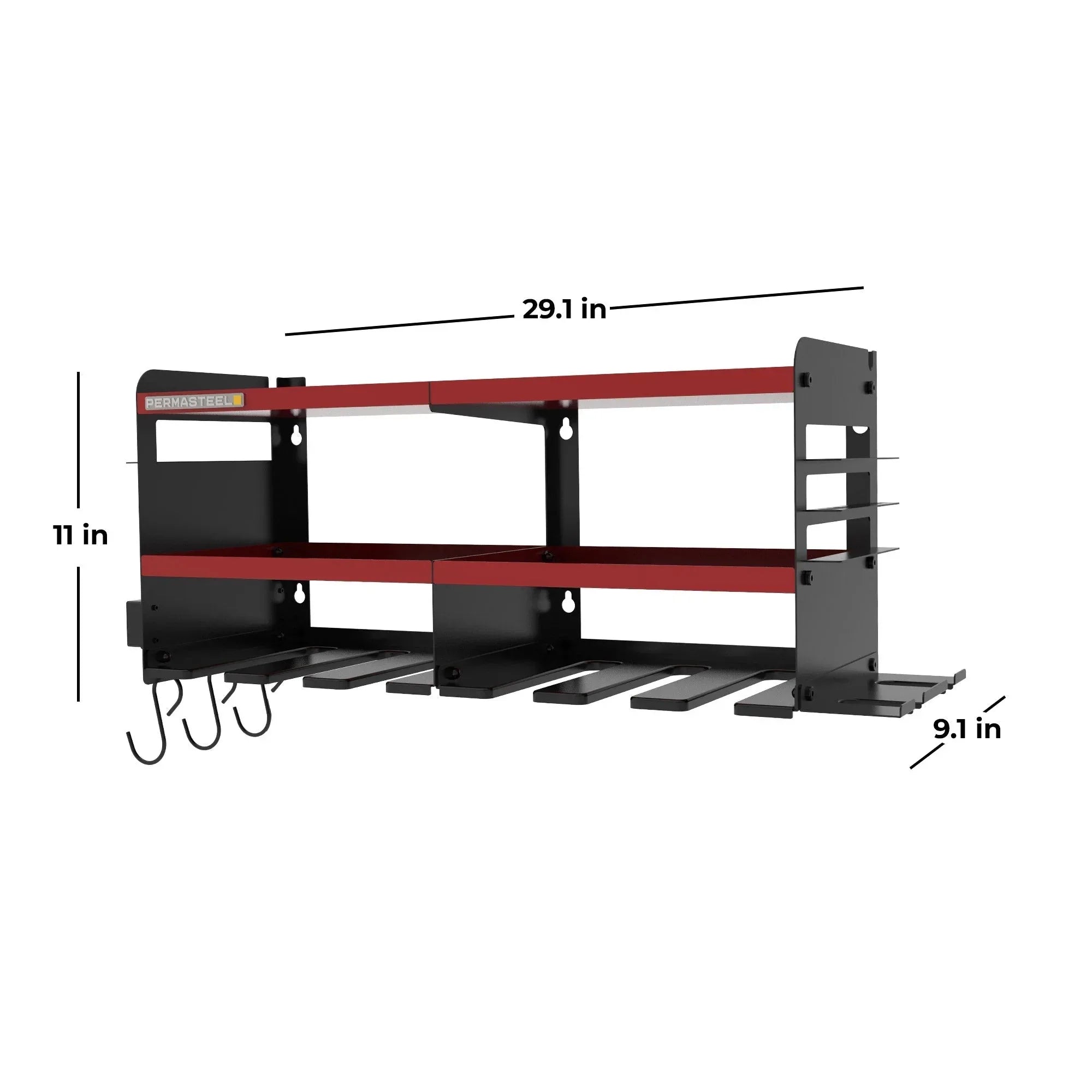 Permasteel_24.6_6-Bay_Heavy_Duty_Wall_Mounted_Power_Tool_Organizer21 - USA Mega Shop