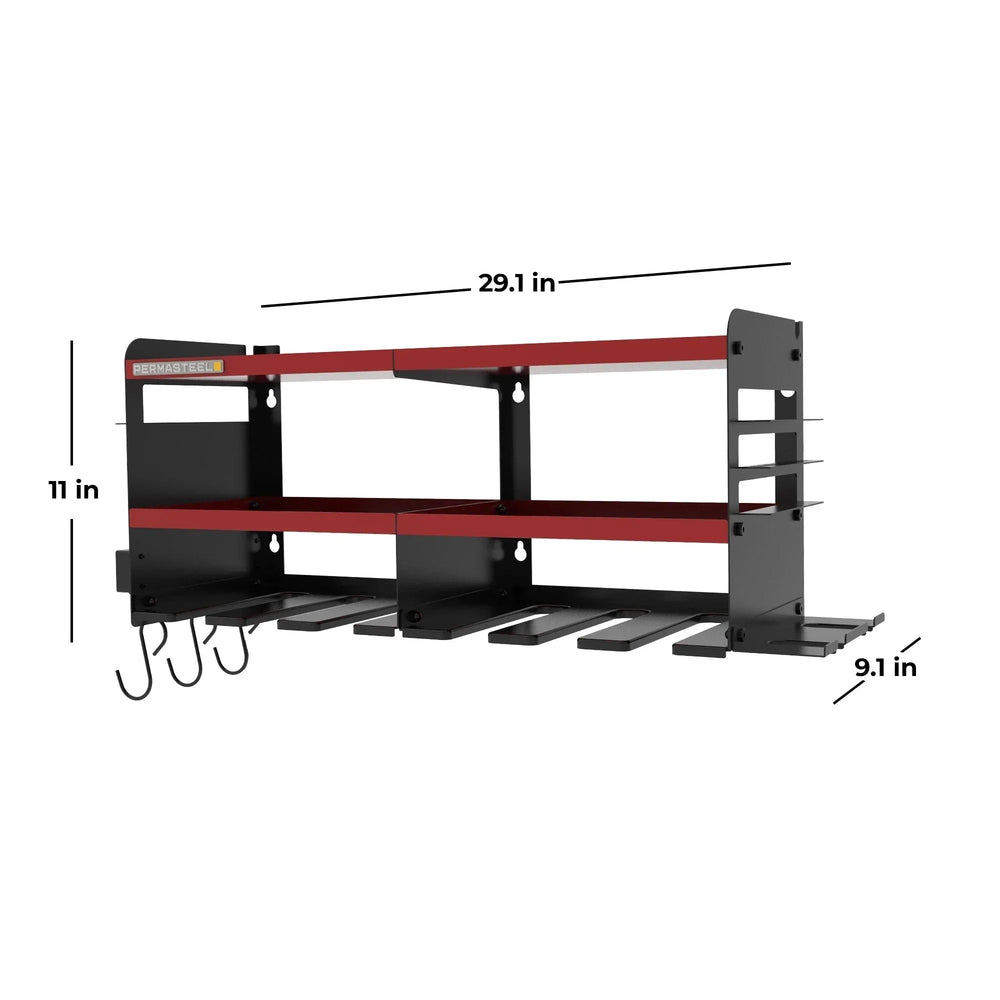 Permasteel_24.6_6-Bay_Heavy_Duty_Wall_Mounted_Power_Tool_Organizer21 - USA Mega Shop