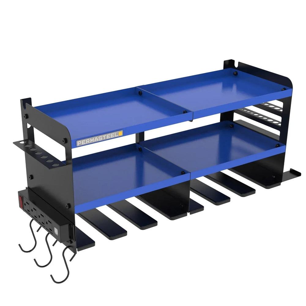 Permasteel_24.6_6-Bay_Heavy_Duty_Wall_Mounted_Power_Tool_Organizer25 - USA Mega Shop