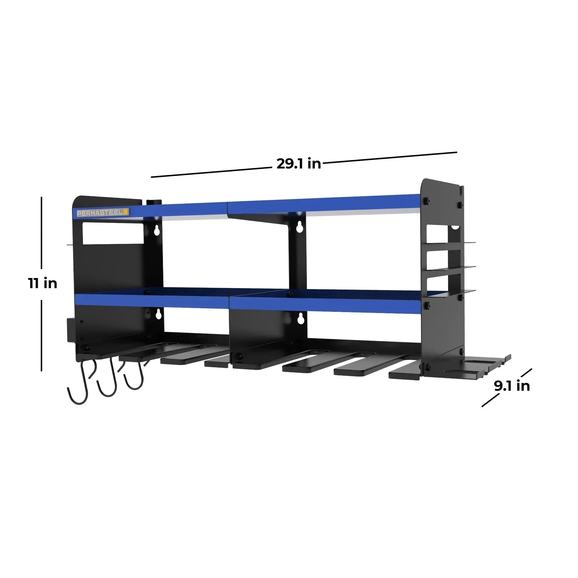 Permasteel 24.6″ 6-Bay Heavy Duty Wall Mounted Power Tool Organizer