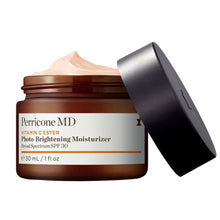 Vitamin C moisturizer jar with open lid, SPF 30 label