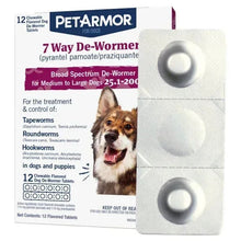 Dog de-wormer tablets blister pack, PetArmor 7 Way De-Wormer