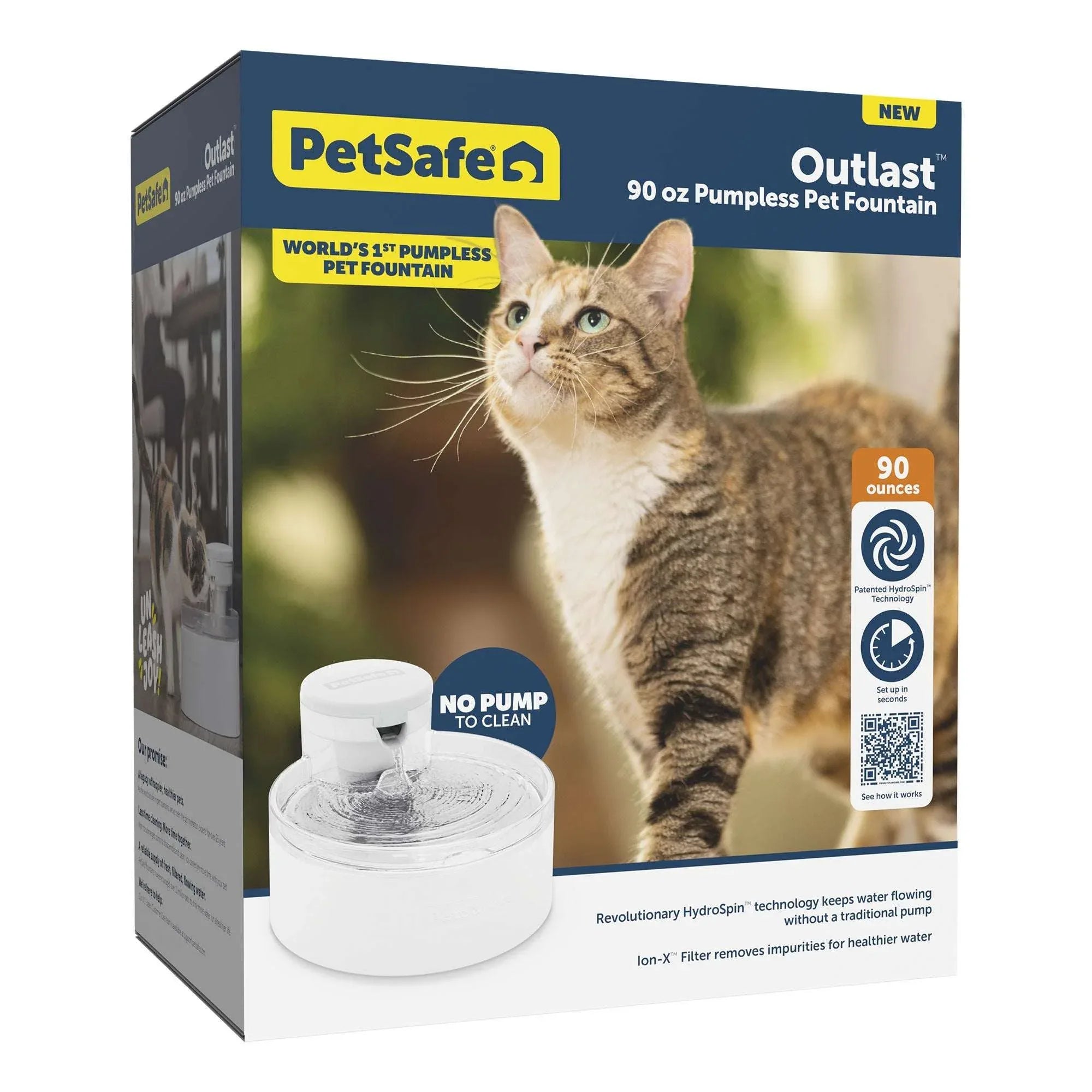 PetSafe Outlast 90 oz Cat Water Fountain, Bundle - USA MEGA SHOP