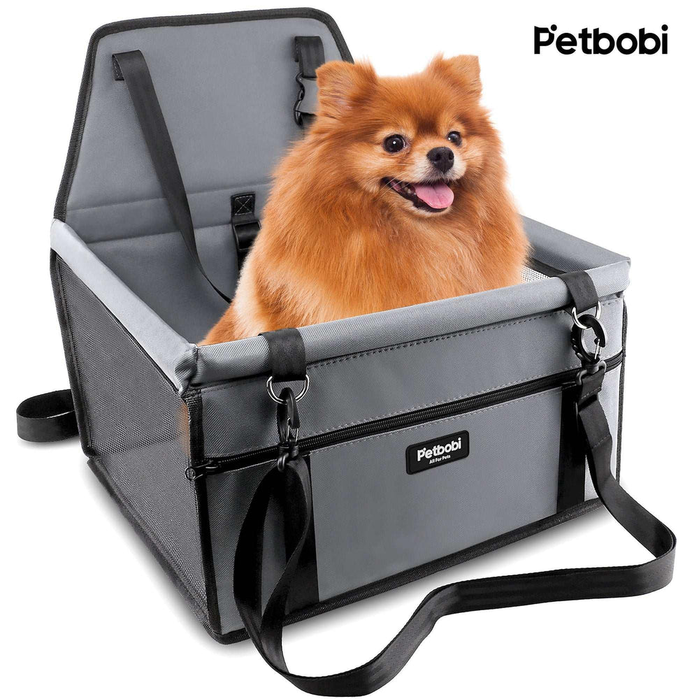Petbobi Dog Car Booster Seat Travel Carrier for Dog Cat Portable Travel Bag with Seat Belt Safety Stable for Travel Pet Car Seat with Clip on Leash and Storage Package - USA MEGA SHOP