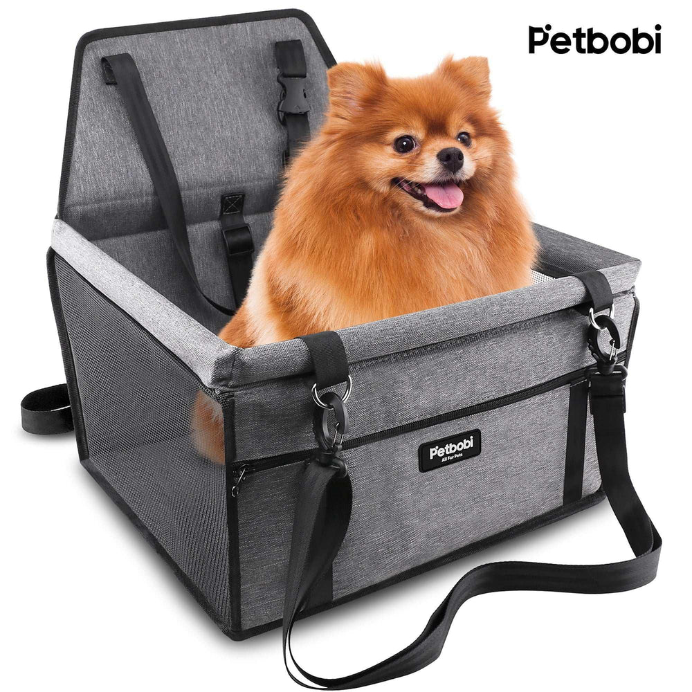 Petbobi Dog Car Booster Seat Travel Carrier for Dog Cat Portable Travel Bag with Seat Belt Safety Stable for Travel Pet Car Seat with Clip on Leash and Storage Package - USA MEGA SHOP