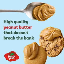 Spoonful of creamy peanut butter beside cookies with visible crumb