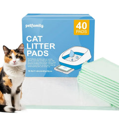 Petfamily Cat Litter Box Pads-Generic Refill for Tidy Cats Breeze Litter System, Size:16.9” x 11.4”-40 Count