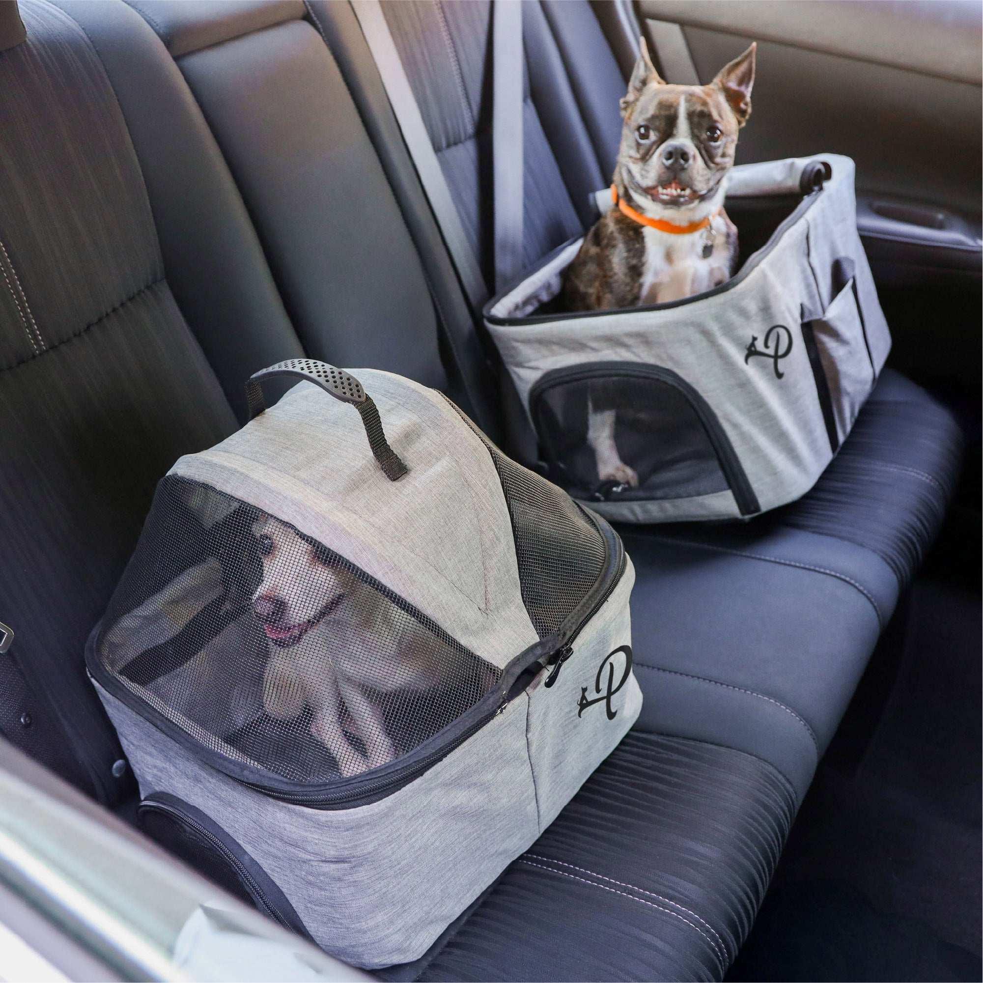 Petique Deluxe Double Decker Gray Pet Stroller With Accessory Bundle - USA MEGA SHOP