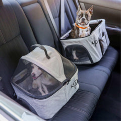 Petique Deluxe Double Decker Gray Pet Stroller With Accessory Bundle - USA MEGA SHOP
