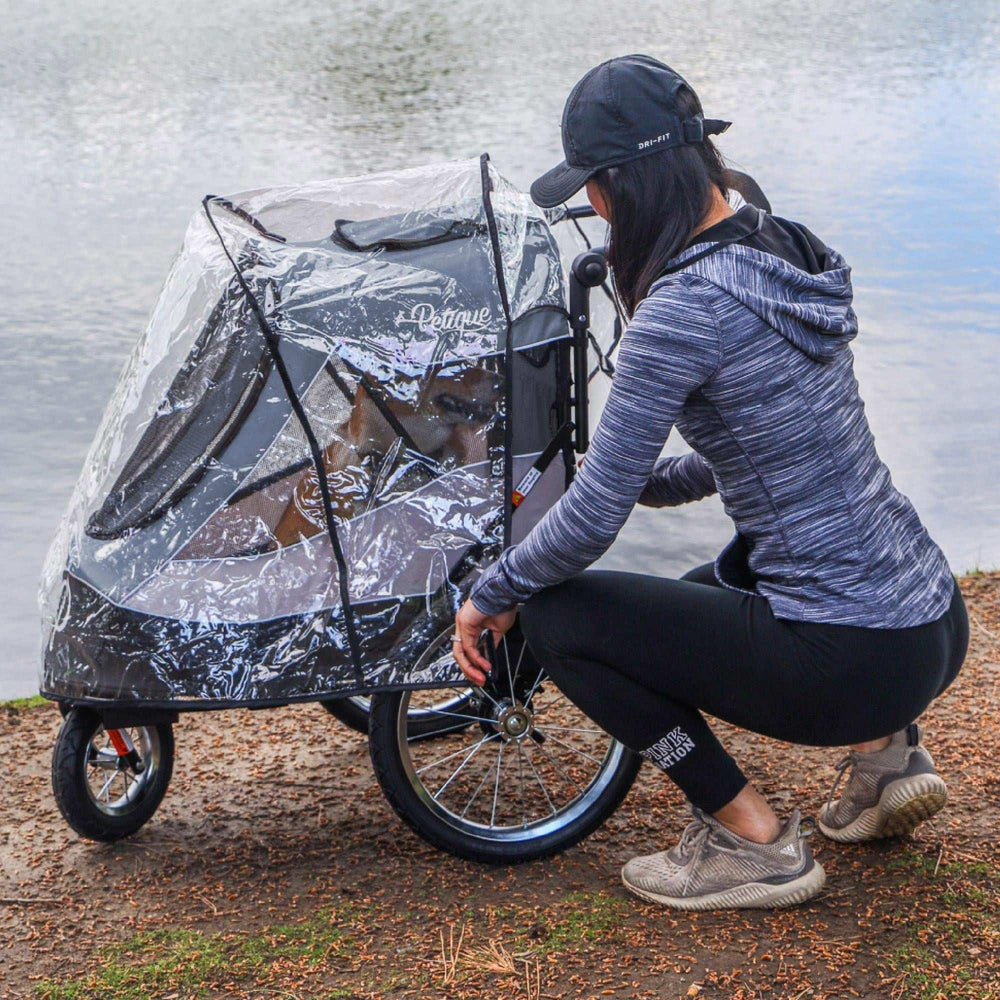 Petique Trailblazer Gray Pet Jogger with Accessory Bundle - USA MEGA SHOP