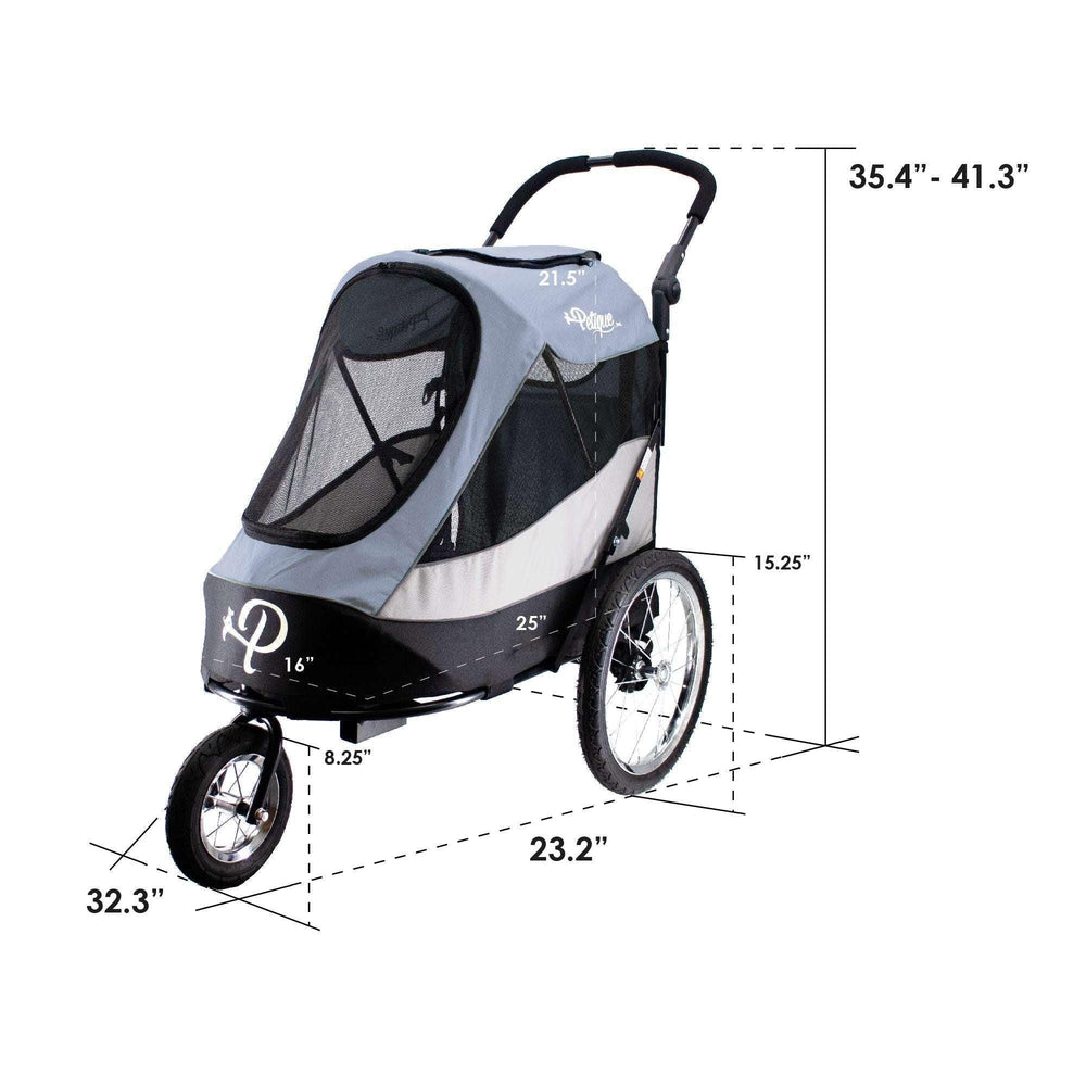 Petique Trailblazer Gray Pet Jogger with Accessory Bundle - USA MEGA SHOP