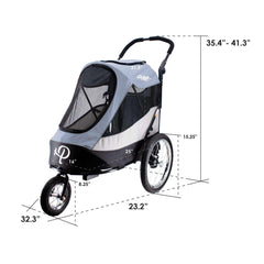 Petique Trailblazer Gray Pet Jogger with Accessory Bundle - USA MEGA SHOP