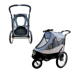 Petique Trailblazer Gray Pet Jogger with Accessory Bundle - USA MEGA SHOP