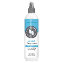 Vanilla-scent pet fragrance spray bottle with hemp oil, deodorizing and calming