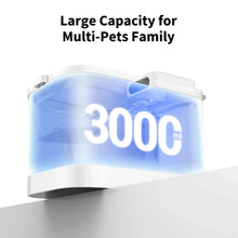 Pet drinking fountain with large 3000 ml capacity reservoir