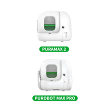 White cat litter pad inserted in PURAMAX 2 and PUROBOT MAX PRO robot units