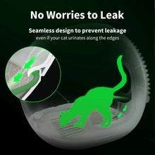 White cat litter pad with seamless edge design to help prevent leaks