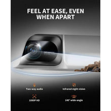 Dual-hopper pet food dispenser with built-in camera lens near feeding chute