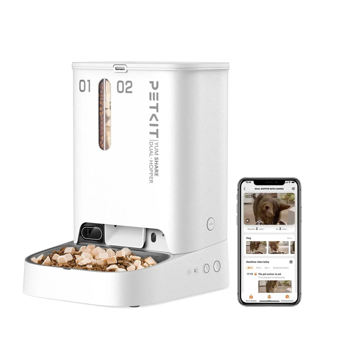 Petkit YumShare Dual-Hopper Smart Pet Food Dispenser