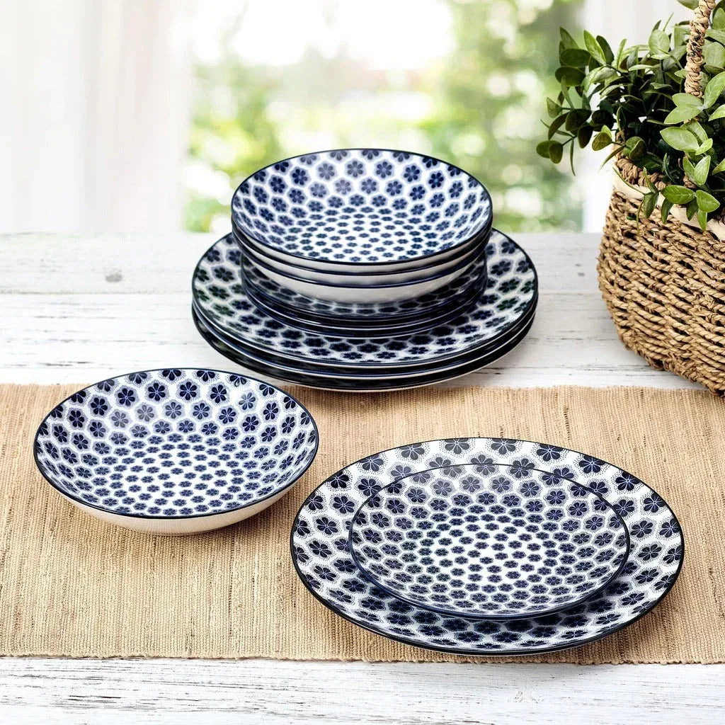 Pfaltzgraff Blooming Delight 12-piece Porcelain Dinnerware Set - USA MEGA SHOP