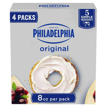 Philadelphia original cream cheese blocks, 4-pack box, 8 oz per pack