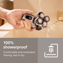 Waterproof electric head shaver with wet foil cutters and control handle