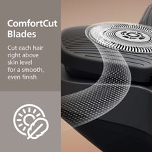 Electric head shaver foil head with textured cutting surface and circular discs