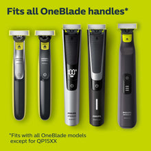 OneBlade 360 replacement blades displayed with multiple OneBlade handle styles